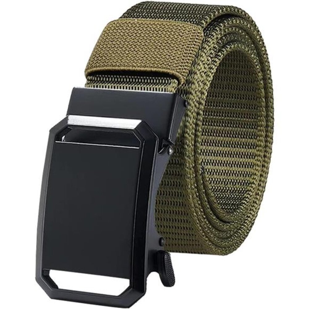 Nylon Web Belt for Men Women Casual Jeans Green